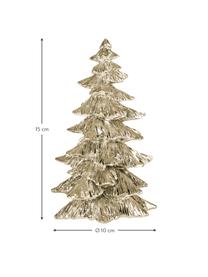 Handgemaakt decoratief boompje Serafina, Polyresin, Goudkleurig, Ø 10 x H 15 cm