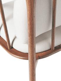 Loungefauteuil Balin uit  eikenhout, Bekleding: 100% polyester Met 40.000, Frame: massief eikenhout, Geweven stof beige, donker eikenhout, B 79 x H 73 cm