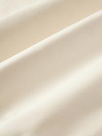 Sábana encimera de satén Carlotta, Blanco crema, negro, Cama 150/160 cm (240 x 280 cm)