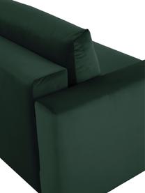 Canapé convertible 3 places en velours avec rangement Tasha, Velours vert, larg. 235 x prof. 100 cm