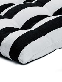 Poduszka na krzesło Timon, Czarny, biały, S 40 x D 40 cm