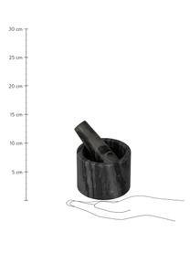 Mortier et pilon en marbre Johana, Marbre, Noir, marbré, Ø 10 x haut. 8 cm