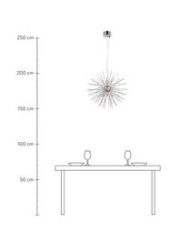Velké designové závěsné svítidlo Soleil, Stříbrná, Ø 57 cm