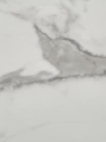 Stolik kawowy ze szklanym blatem o wyglądzie marmuru Antigua, Blat: szkło, matowy nadruk, Stelaż: stal malowana proszkowo, Biały, o wyglądzie marmuru, czarny, Ø 80 cm