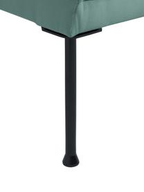 Sametová rohová pohovka s kovovými nohami Fluente, Světle zelená, Š 221 cm, H 200 cm, levé rohové provedení