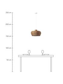 Závěsné svítidlo z ratanu Krisa, Kov, ratan, Hnědá, Š 70 cm, V 150 cm