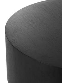Table basse ronde Clarice, Corps : bois de frêne, noir laqué Pied : couleur dorée, Ø 60 x haut. 40 cm