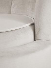 Fluwelen fauteuil Oyster in beige, Bekleding: fluweel (polyester), Frame: multiplex, Poten: gegalvaniseerd metaal, Fluweel crèmewit, B 81 x D 78 cm