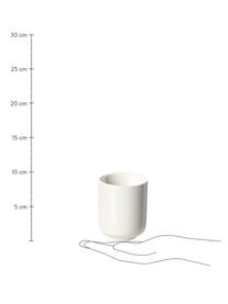 Kubek z porcelany Nessa, 4 szt., Porcelana twarda, Biały, Ø 8 x W 10 cm