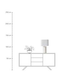 Lampada da tavolo in ceramica Emersyn, Paralume: cashmere, Base della lampada: ceramica, Bianco, Larg. 35 x Lung. 170 cm