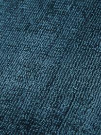 Alfombra artesanal de viscosa Jane, Parte superior: 100% viscosa, Reverso: 100% algodón, Azul oscuro, An 160 x L 230 cm (Tamaño M)