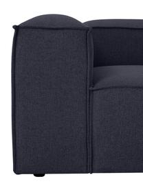 Narożna sofa modułowa Lennon, Tapicerka: 100% poliester Dzięki tka, Stelaż: lite drewno sosnowe, cert, Nogi: tworzywo sztuczne Nogi zn, Ciemnoniebieska tkanina, S 238 x G 180 cm, lewostronna