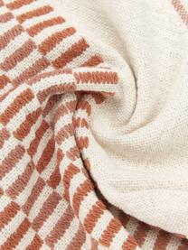 Baumwoll-Kissenhülle Okiro mit Quasten, 100% Baumwolle, Beige, Braun, B 45 x L 45 cm