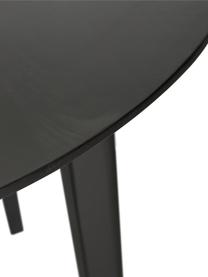 Table à manger ronde en bois massif noir Archie, Ø 110 cm, Manguier massif, laqué, Bois de manguier, noir laqué, Ø 110 x haut. 75 cm