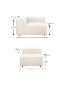 Modulares Sofa Lennon (4-Sitzer), Bezug: 100% Polyester Der strapa, Gestell: Massives Kiefernholz, FSC, Füße: Kunststoff, Webstoff Beige, B 327 x T 119 cm