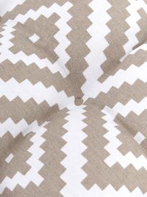 Sitzkissen Miami in Taupe/Weiß, Bezug: 100% Baumwolle, Beige, B 40 x L 40 cm