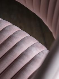 Fluwelen bureaustoel Murray, in hoogte verstelbaar, Bekleding: polyester fluweel, Poten: gegalvaniseerd metaal, Wieltjes: kunststof (nylon), Roze, B 56 x D 52 cm
