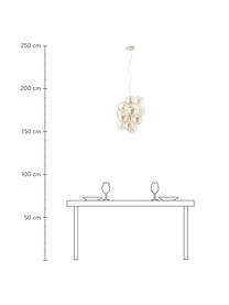 Lampa wisząca ze szkła Bubbles, Odcienie szampańskiego, beżowy, Ø 32 x W 160 cm