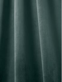 Rideau occultant en velours avec œillets Rush, 2 pièces, 100 % polyester (recyclé), Vert foncé, larg. 135 x long. 260 cm
