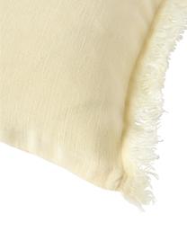 Housse de coussin en lin à franges Luana, 100 % pur lin

Le lin est naturellement doté d'un toucher plutôt rugueux et d'un aspect froissé
Sa résistance élevée au accrocs lui confère robustesse et longévité, Jaune, larg. 40 x long. 40 cm