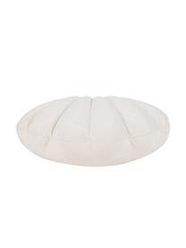 Samt-Kissen Shell in Muschelform, Vorderseite: 100% Polyestersamt, Rückseite: 100% Baumwolle, Cremeweiß, B 32 x L 27 cm