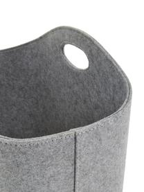 Cesto realizzato in feltro di plastica riciclata Masha, Feltro in plastica riciclata, Grigio chiaro, Lung. 45 x Larg. 30 cm