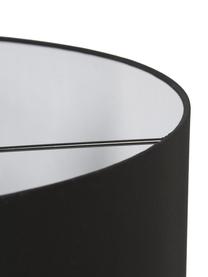 Lampada grande ad arco color ottone-nero Niels, Base della lampada: metallo spazzolato, Paralume: tessuto, Ottone, nero, Ø 50 x Alt. 218 cm