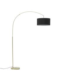 Lampa podłogowa łukowa Niels, Odcienie mosiądzu, czarny, S 157 x W 218 cm