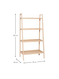 Ladderrek Accent van eikenhout, Eikenhout, FSC-gecertificeerd, Eikenhout, B 81 x H 160 cm
