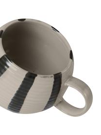 Taza artesanal grande Serina, Gres, Negro, beige, Ø 11 x 9 cm, 510 ml