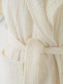 Szlafrok dla dzieci z muślinu bawełnianego Lilia Mini, różne rozmiary, 100% organiczny muślin bawełniany z certyfikatem GOTS, Naturalny biały, 86/92 cm