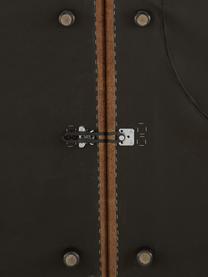 Méridienne modulable XL cuir recyclé Lennon, Cuir brun, larg. 357 x prof. 119 cm, dossier à gauche