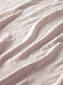 Copripiumino reversibile in mussola jacquard rosa con motivo floreale Jasmina, Rosa, Larg. 200 x Lung. 200 cm