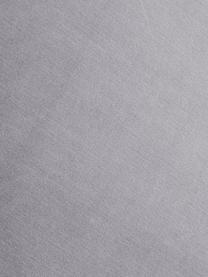 Puf z frędzlami Adriana, Tapicerka: aksamit bawełniany, Jasny szary, Ø 40 x W 40 cm
