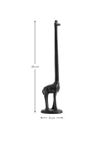 Küchenrollenhalter Wild Life aus Metall als Giraffe, Metall, lackiert, Schwarz, 11 x 46 cm
