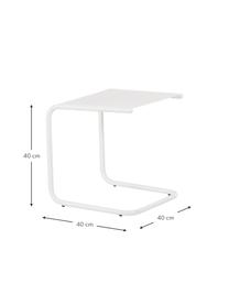 Stolik pomocniczy ogrodowy z metalu Club, Blat: metal malowany proszkowo, Stelaż: aluminium, malowane prosz, Biały, S 40 x G 40 cm