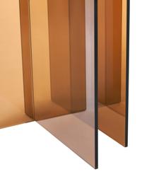 Mesa auxiliar de vidrio Anouk, Vidrio, Marrón transparente, An 42 x Al 50 cm
