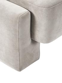 Sofa-Hocker Bobi, Bezug: 88 % Polyester, 12 % Nylo, Gestell: Massives Kiefernholz, Webstoff Hellgrau, B 90 x T 55 cm