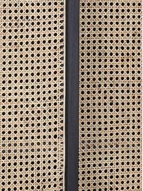 Chiffonnier con tejido vienés Retro, Estructura: madera de Sukai, Patas: metal recubierto, Beige, negro, An 95 x Al 140 cm