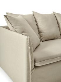 Divano 3 posti Mila, Rivestimento: 100% poliestere Con 100.0, Struttura: legno di pino, fibra di l, Tessuto grigio scuro, Larg. 220 x Alt. 85 cm