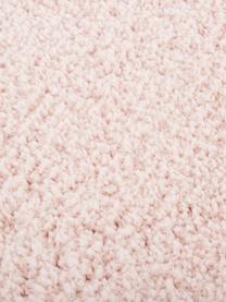 Pluizig rond hoogpoolig vloerkleed Leighton in roze, Bovenzijde: microvezels (100% polyest, Onderzijde: 70% polyester, 30% katoen, Roze, Ø 200 cm (maat L)