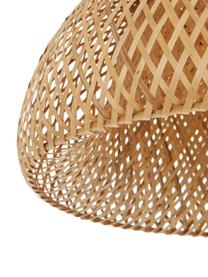 Design hanglamp Eden van bamboehout, Lampenkap: bamboe, Baldakijn: metaal, Bamboe, Ø 65 x H 30 cm