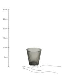 Mondgeblazen waterglazen Grand Cru van rookglas, 4 stuks, Loodvrij glas, Grijs, transparant, Ø 9 x H 10 cm, 260 ml