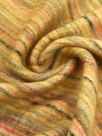 Bunt meliertes Plaid Ayana mit Fransen, 100% Acryl, Gelb, Mehrfarbig, B 130 x L 190 cm