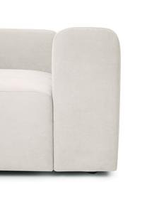Modulares Sofa Lena (4-Sitzer) mit Hocker in Cremeweiß, Bezug: Webstoff (88% Polyester, , Gestell: Kiefernholz, Schichtholz,, Füße: Kunststoff, Webstoff Weiß, B 284 cm x T 181 cm