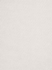 Divano componibile 4 posti in tessuto bianco crema con poggiapiedi Lena, Rivestimento: tessuto (88% poliestere, , Struttura: legno di pino, legno lami, Piedini: plastica, Tessuto bianco, Larg. 284 x Prof. 181 cm
