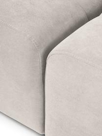 Canapé modulable 4 places avec tabouret Lena, Tissu blanc crème, larg. 284 x prof. 181 cm