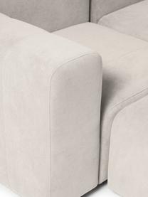 Canapé modulable 4 places avec tabouret Lena, Tissu blanc crème, larg. 284 x prof. 181 cm