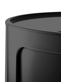 Design Container Componibili, 3 Elemente, Thermoplastisches Technopolymer aus recyceltem Industrieausschuss, Greenguard-zertifiziert, Schwarz, matt, Ø 32 x H 59 cm