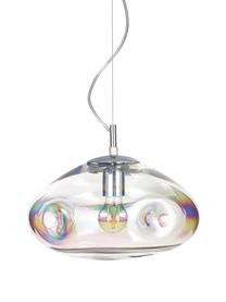 Lampa wisząca ze szkła Amora, Opalizujący, chrom, Ø 35 x W 20 cm